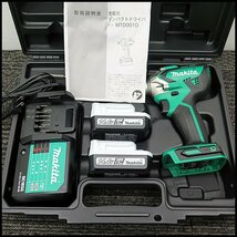 △B) 未使用 2022年製! makita/マキタ 充電式 インパクトドライバ 14.4V MTD001D バッテリー2個 ネジ締め/工事/リフォーム/DIY/日曜大工_画像1