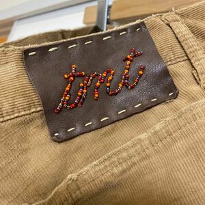 ティエムティー TMT ダメージ加工 ビーズ刺繍 コーデュロイパンツ Lサイズ ボタンフライ