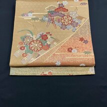 着物月花　品のある花　袋帯　六通柄　正絹　金銀糸　帯芯無し仕立て　ob656_画像2