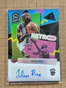 グレン・ライス【NBA 2022-23 PANINI SPECTRA BASKETBALL】スペクトラ GLEN RICE RSA-GRC RETRO SPECT AUTOGRAPHS 直筆サインカード #/99