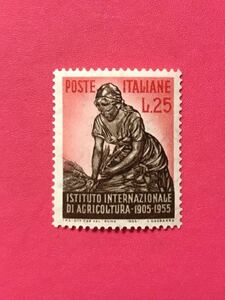 外国未使用切手★イタリア 1955年 国際農業研究所創立50年