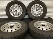 ■マツダ ボンゴ純正スチールホイール[14インチ 5J 5穴 PCD114.3 +50]■DUNLOP SV01[185R14 6P.R LT]2023年製 4本セット■_画像1