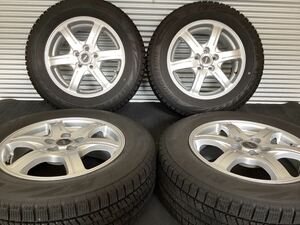 ■FEID トヨタ用[15インチ 6J 5穴 PCD100 +45]■BRIDGESTONE VRX2[195/65R15]2021年製 スタッドレス4本セット■プリウス