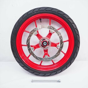 GSX-R125 DL33B-105 20年外し純正フロントホイール ディスクローター アクスルシャフト18-21年GSXR125