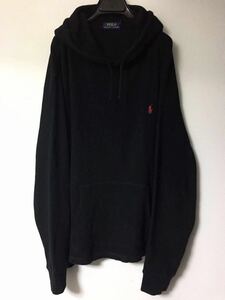 POLO Ralph Laurenpo knee embroidery waffle f-tiXL black red thermal pull over Parker black 