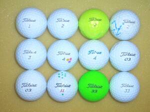 (■)中古品　タイトリスト Pro V1x & Pro V1 & AVX & VG3 & Prestige (12球)