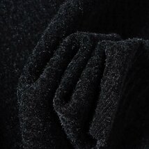 MY-DA9901/黒 2XL)新品■ウール混 モックネック セーター メンズ ニット トップス 無地 チェック柄 スリム 長袖 厚手 シャギー ニット_画像2