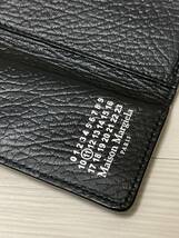 Maison Margiela 三つ折り財布 ブラック シボ革 メゾンマルタンマルジェラ ブラック レザー コンパクト 財布 ウォレット イタリア製_画像5