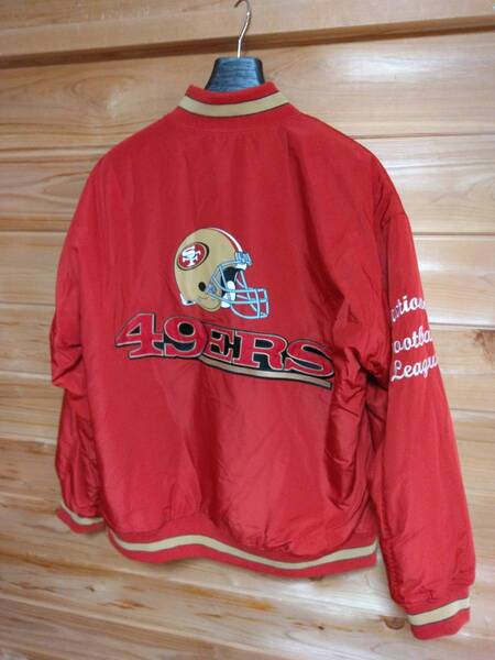 49ERS アメフト 49ナイナーズ メンズ 中綿ジャンパー 赤 アメカジ XL 人気商品 美品 送料無料