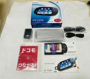 ☆新品同様 完品☆PlayStation Vita PCH-1100 AA01 SONY クリスタルブラック 3G Wi-Fiモデル PS VITA 画面傷無し 動作良好