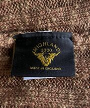 英国製 HIGHLAND 2000/ ハイランド2000/ ニットキャップ/ ビーニー帽/ コットン リネン/ ブラウン 茶色/イングランド製_画像3