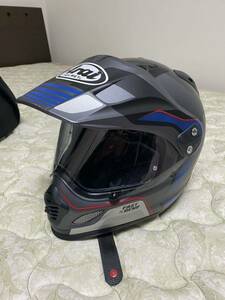 Arai アライ TOUR-CROSS3 VISION [ツアークロス3 ビジョン グレー (つや消し)] フルフェイスヘルメット　Lサイズ　オフロード