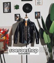 強くお勧め★高級感☆50sヴィンテージ復刻 高品質カウレザー レザージャケット本革革ジャン S～2XL_画像4