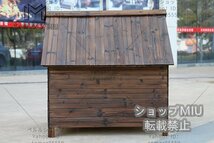 ◆高品質◆小型犬用 犬別荘 ペットハウス 犬小屋 豪華別荘 ハウス 屋外 庭用 防水 窓 ベランダ 日よけ 表札 屋上ズックカバー付属_画像7