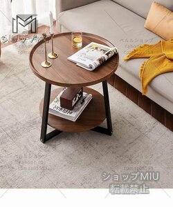 大好評☆人気新品！別荘 サイドテーブル丸形 木製 ナイトテーブル リビング コーヒーテーブル 50*50*60cm