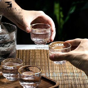 冷酒器 8点セット ガラス 酒器セット 冷酒グラス 耐熱 熱燗 保温 徳利 杯 おちょこ 家飲み ぐいのみ 父の日 両親 日本酒 焼酎 ギの画像2