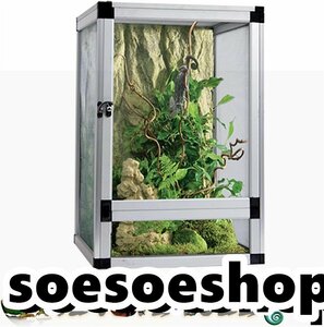  new goods reptiles cage breeding case amphibia for insect breeding container small animals for transparent breeding box ventilation cage small size reptiles assembly type 45*45*80cm