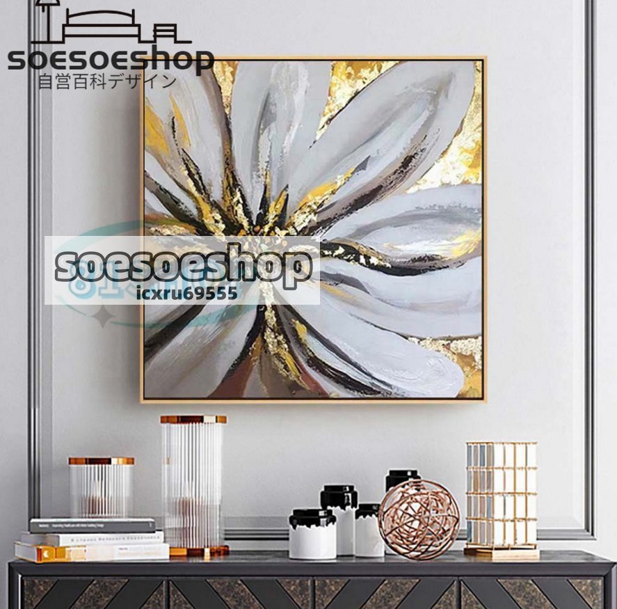 Very beautiful item★ Pure hand-painted painting Luxury Flowers Oil painting Drawing in the drawing room Entrance decoration Corridor mural, painting, oil painting, still life painting