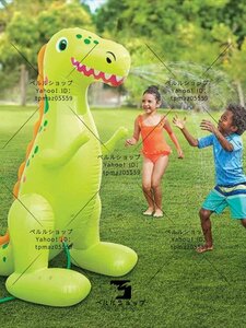  fountain dinosaur pool summer vacation playing in water home use Kids child heat countermeasure compact home garden Splash pool play mat shower vinyl pool 