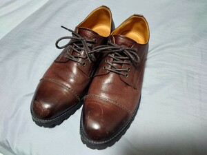 padrone パドローネ ストレートチップ サイズ41 茶色 ブラウン VIBRAMソール ビブラム レザーシューズ 革靴