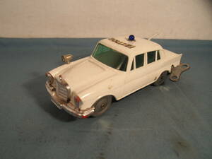 1960 period west Germany era, Schuco #1001/1 MIRAKO Car Mercedes Benz POLIZEI VERSION 