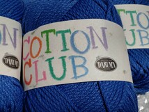 DARUMA ダルマ 手編糸 毛糸 夏糸 コットンクラブ COTTON CLUB 7玉 7個 40g 青系 / ハンドメイド 手芸 編み物 編み糸【出品管理番号281】_画像3