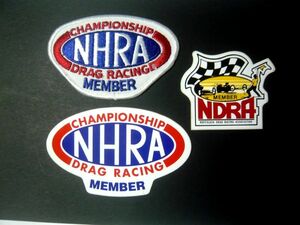 ★【NHRA】当時物 NHRA MEMBER ワッペン/ステッカーシール、NDRA MEMBER　ステッカーシール