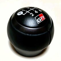 【限定品】新品 トヨタ GRカローラ レザーシフトノブ 本革 ブラック 6MT GRMN ヤリス GR86 TOYOTA YARIS COROLLA Shift Knob Black Leather_画像2