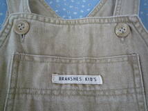 ★BRANSHES KID'S ジャンパースカート カーキ系ベージュ 110cm_画像4