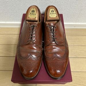 ラベロコードバン 純正ツリー付 ALDEN RAVELLO CORDOVAN WINGTIP BLUCHER BARRIE LAST オールデン 9D LEATHER SOUL別注 バリーラスト