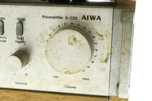 VMPD5-1112-9 AIWA アイワ パワーアンプ プリアンプ S-P22 S-C22 オーディオ機器 2点セット まとめ売り 通電確認済み ジャンク_画像2