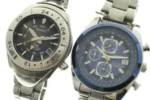 VMPD5-1112-35 SEIKO セイコー CITIZEN シチズン 腕時計 8F56-0140 BLUE ANGELS クォーツ 2点セット 約209g メンズ シルバー 動作品 中古