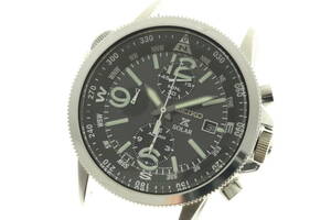 VMPD5-1114-46 SEIKO セイコー 腕時計 フェイスのみ V172-0AL0 プロスペックス クロノグラフ ソーラー 約46g メンズ シルバー ジャンク