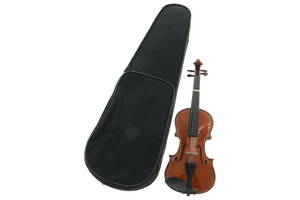 NJZB5-12-6 ヴァイオリン バイオリン CERTIFICATE OF QUALITY 弦楽器 楽器 全長約43cm セミハードケース 等 付属品付き 中古