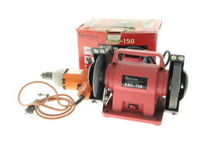 VMPD5-121-2 GOOD GEAR BLACK&DECKER 電気ドリル ベンチグラインダ KBG-150 電動工具 工具 2点セット まとめ売り 動作未確認 ジャンク