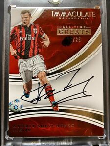 2017 PANINI IMMACULATE COLLECTION SOCCER ANDRIY SHEVCHENKO AC.Milan アンドリー・シェフチェンコ 25枚限定直筆サインカード