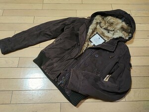 Abercrombie&Fitch 内ファーボアジャケット茶 Sアバクロンビー&フィッチ USED