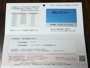 三越伊勢丹HD　株主優待カード　10％割引　利用上限15万円　b