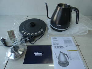 ★DeLonghi デロンギ アイコナ 温度設定付き電気カフェケトル KBOE120J-GY プレステージグレー 未使用品　　 M03629