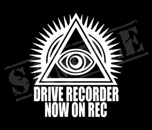 フリーメイソン DRIVE RECORDER NOW ON REC ステッカー②