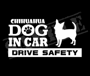 ★☆DOG IN CAR・DRIVE SAFETY　チワワ①　ワンちゃんステッカー☆★