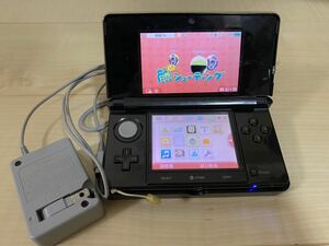 【1円スタート】Nintendo 3DS 任天堂 ニンテンドー ゲーム機 CTR-S-JPN-C0 ブラック 本体 ACアダプター 現状品