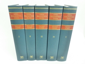 10 00-582335-96 [Y] Opera Philosophica Omnia 5Volumes / Thomas Hobbes 本 5巻 名00