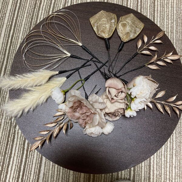 髪飾り 成人式 結婚式 造花 ハンドメイド