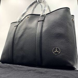 754【新品未使用 保管品】BARNEYS NEWYORK バーニーズニューヨーク メルセデスベンツ コラボ トートバッグ ビジネス レザー メンズ 紳士 黒