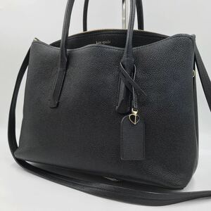 1115【人気モデル A4可能】kate spade ケイトスペード 2way マルゴー トートバッグ ハンドバッグ ショルダー レザー レディース ブラック