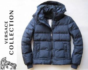 * genuine article *VERSACE COLLECTION *2WAY down jacket navy 50 new goods 