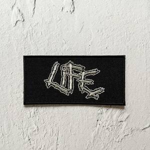 パッチ『LiFE ライフ』ロゴ 未使用／クラスト ハードコア パンク 刺繍パッチ ワッペン