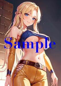 KT562 FF6 ファイナルファンタジー セリス・シェール 同人 ポスター A4 特殊印刷 オリジナル アニメ 高品質 美少女 イラストアートポスター