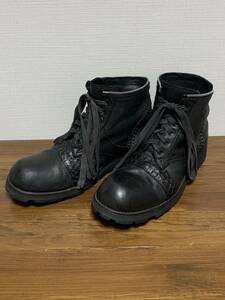 [KMRii] 18SS CHROME ZIP BOOTS パイソン切替 スタッズ コンバットブーツ 本革 ブラック ケムリ